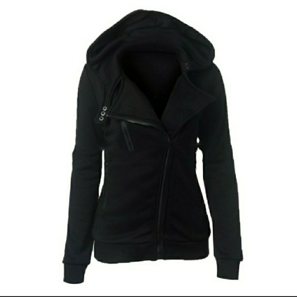 Side zip cardigan jacket w/ hood - Picture 3 of 4